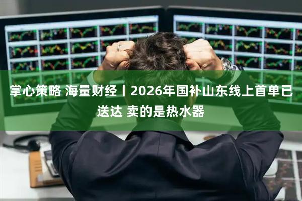 掌心策略 海量财经丨2026年国补山东线上首单已送达 卖的是热水器